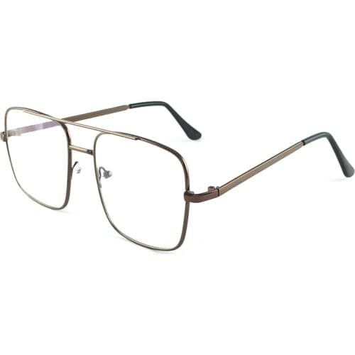 Vintage Gold Metal Frame Eyeglasses Mens Womens Sun glasses Retro Square Optical Lens Eyewear Nerd Clear Lens Glasses