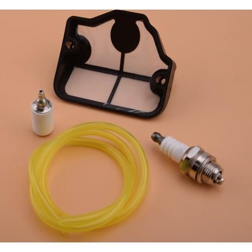 High Quality 4pcs Air Filter Fuel Line Spark Plug Service Kit Fit For Husqvarna 141 142 136 137 36 41 Tool Parts