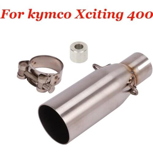 Slip on for kymco xciting400 s400 xciting 400 exhaust pipe link modified motorcycle mid link pipe connection 51mm muffler