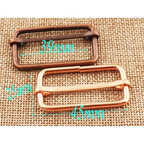 10 PCS Rose Gold/Antique Copper Adjuster Buckles-38MM-1.5"Adjusting Fasteners buckle Bag hardware belt buckle purse supplies