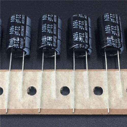 100pcs 22uF 160V SUNCON(SANYO) FAZ series 10x16mm 160V22uF Low Impedance Aluminum Electrolytic Capacitor