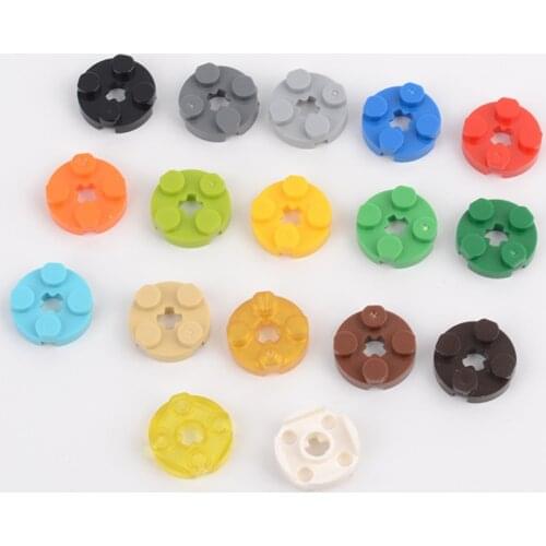 2x2 Short Round Bricks Blocks DIY Enlighten MOC Plastic Building Block Parts Compatible Legoe Blocks Toys for Children Kid Gifts