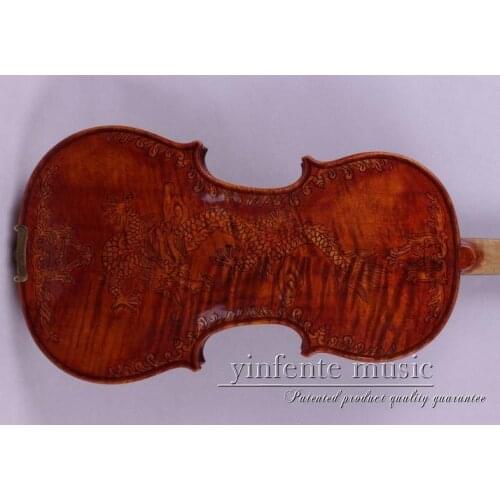4 string 4/4 Violin Ebony parts Flame Maple Back Antique Varnish Spruce Master Powerful Sound Pro