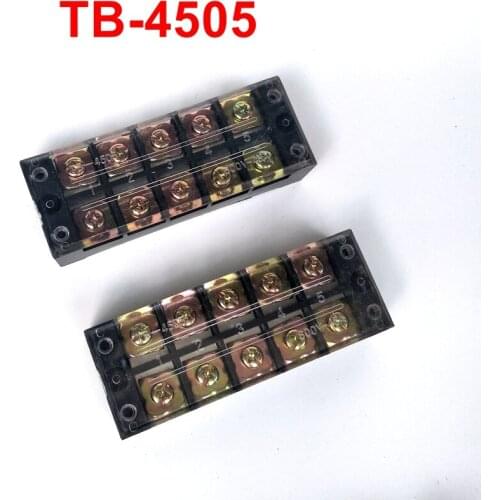 5pcs/lot TB Terminal Block TB-4505 Panel Mounted Terminal Connector 600V 45A 5 Position