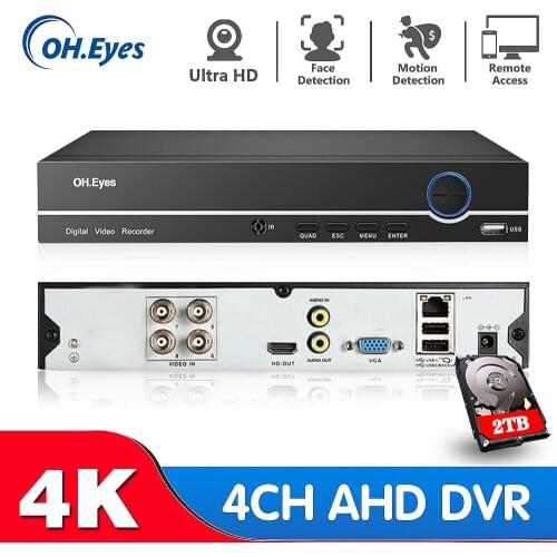 8MP 4CH 8CH XMeye Audio Face Detection 4K Hi3531D H.265 8CH 4 Channel Hybrid Coaxial 6 in 1 XVI TVI CVI NVR AHD DVR System