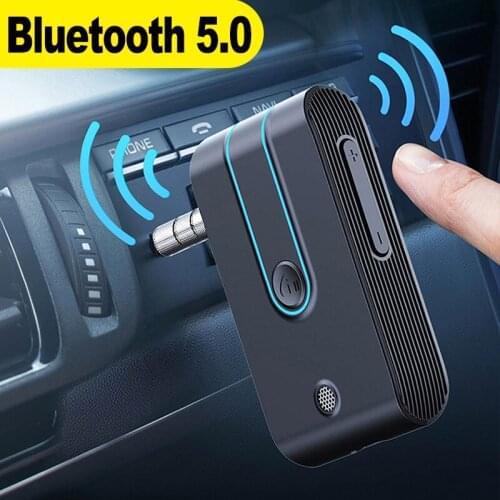 JINSERTA AUX Car Bluetooth Receiver 3.5mm Jack Audio Music Bluetooth 5.0 Kit Wireless Handsfree Speaker Car Stereo Receivers