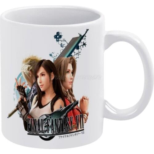 Final Fantasy VII Remake White Mug To Friends and Family Creative Gift 11 Oz Mug Coffee Ceramic Mug Cloud Strife Final Fantasy 7