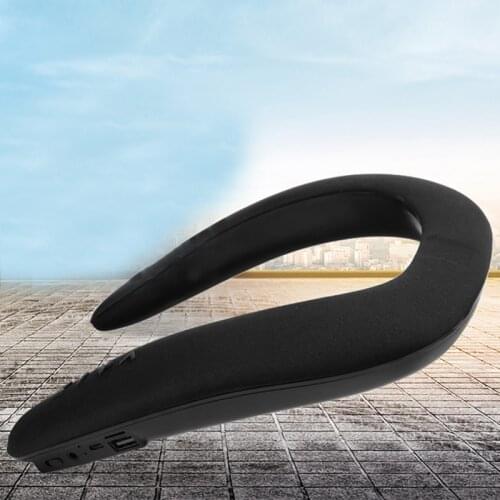 5D Stereo Wireless Bluetooth Speaker Waterproof Wearable Ring Necking Sport Neck Hanging Microphone Bluetooth Audio Call