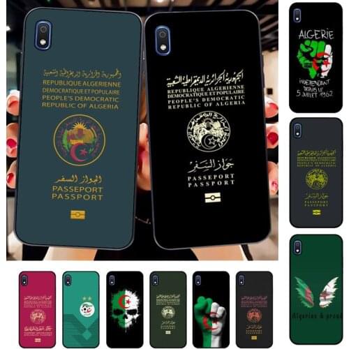 Algeria Flag Passport Phone Case for Samsung A51 01 50 71 21S 70 31 40 30 10 20 S E 11 91 A7 A8 2018