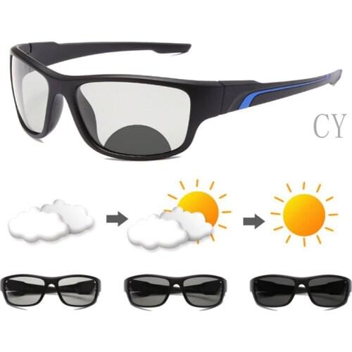 Photochromic Bifocal Reading Glasses Reading Glasses Men and Women outdoor Multifocal far near Men Sports Reading Glasse FML