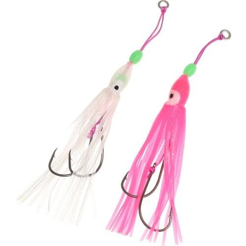 Artificial Saltwater Octopus Bait Hook Portable Squid Skirt Lure Silicone Fishing Tackle Fishing Bait Squid Lure Soft Lure