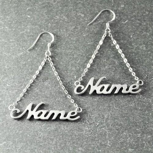 Custom Name Earring,Name Earring in Handmade, Personalized Wedding Earring, Alison font,Unique Name Earring