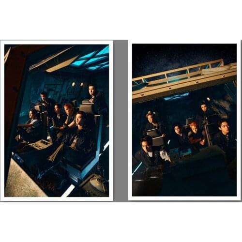 KPOP EXO Comeback Sticky Poster Song DON'T FIGHT THE FEELING Photos LAY CHAN YEOI BAEKHYUN Stick-On Poster Wall Room Decor B3