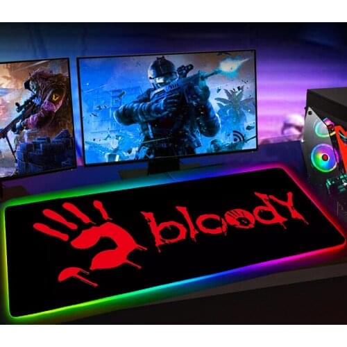 Rgb Bloody Mousepad Large 60X30 Computer Gaming Accessiores Mouse Pad XXL 90X30 Mause Pad LED Backlit Mat Keyboard Pad Mausepad