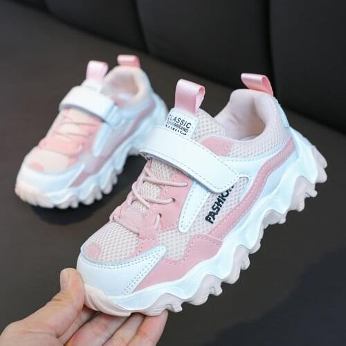 Spring Kids Sport Sneakers Children Mesh Casual Sneakers Baby Girls Chunky Sneakers Boys Brand Non-slip Running Shoes Trainers