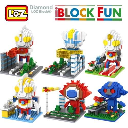 LOZ Building Block Toy Anime Ultraman Tiga Dyna GANQ Kyrieloid Himala Model Action Figure Toy For Children Gift Collection