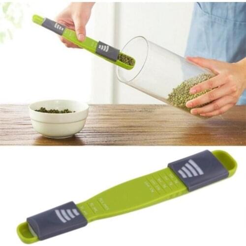 Adjustable Kitchen Scale 13G/ML Liquid Powder Measure Cup Metering Spoon Double Head Measuring Spoon for Cooking Seasoning Scale