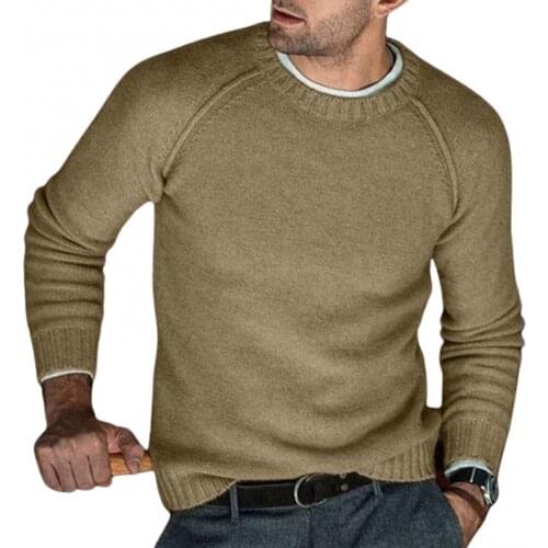 2021 Autumn Men Sweaters Long Sleeve O Neck Sweaters Solid Color Jumper Autumn Winter Knitted Sweater Pullover Streetwear