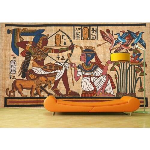 Custom Wallpaper Murals Egpty Pattern Self Adhesive Vinyl Wall Sticker Poster Wall Paper Art Wall Painting Living Room