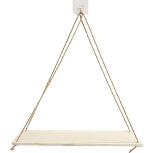 Wall Decoration Hanging Rope Storage Rack Flower Pot Storage Rack Wall Hanging Plank Hanging Ornaments