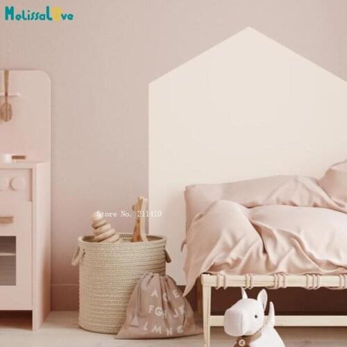 Solid House Vinyl Wall Decal Yoga Studio Room Home Decoration New Design Sticker Removable Simple Nordic Minimalist Style YT5916