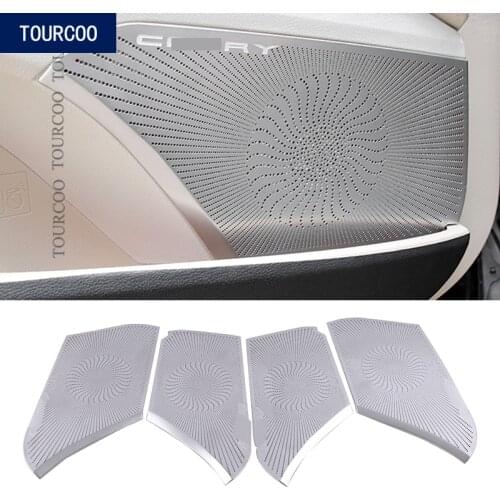 For Toyota Camry 2018 XV70 Door Loudspeaker Sound Cover Trims Stickers Stainless Steel Car Styling Decoration Accessories