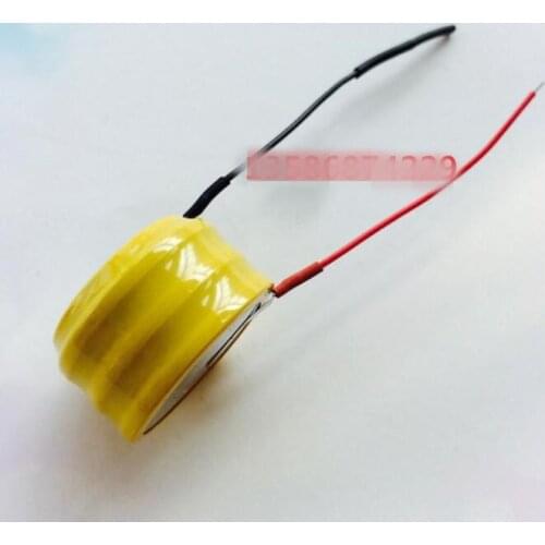 1PCS LIR2450 3.6V rechargeable lithium electronics with lead button battery 3 pcs series voltage 10.8V battery