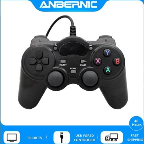 ANBERNIC USB Wired Controller Android Gamepad 360 Joystick For Sony PS3 Xinput PC Win7 Retro Game RG350 RG350M XPro Video Player