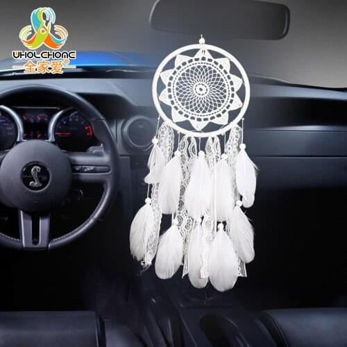 Handmade Lace Style Dream Catcher Vintage Feathers Core Bead Decorative Dreamcatcher Wall Hanging Home Decor Craft Festival Gift