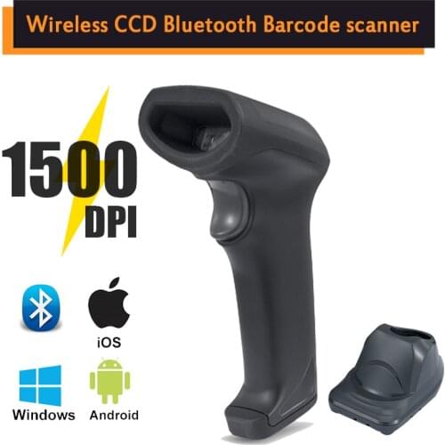 1D Handheld Barcode Scanner with Stand,Bluetoth&Wireless Portable Automatic Bar Code Reader For IOS WIN Android
