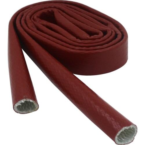 1M silicone fiberglass sleeve heat-resistant fire protection sleeve insulation sleeve asbestos sleeve protection hose id4-30mm