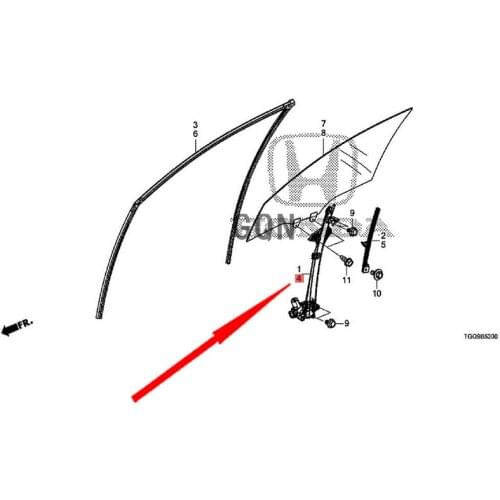 Front door glass lift left 2021-Hon daC IV IC power window button front door glass lift assembly door window button adjuster