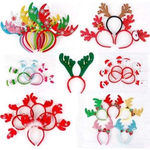 Stylish Christmas Tree Women Girls Cute Headband Hairband Head Santa Xmas Party Festival Hair Clasp Head Hoop Christmas Gife