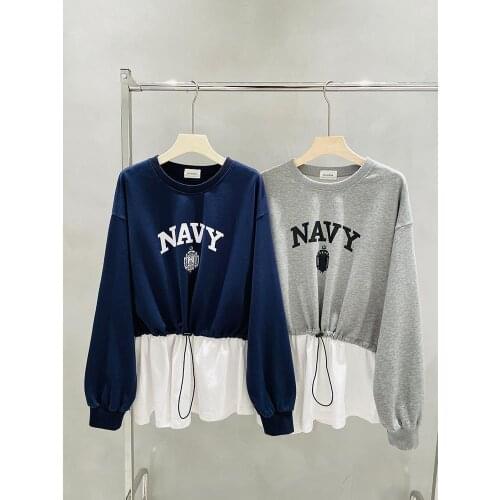 Female Oversized Sweatshirt Woman Korean Fashion Streetwear Women Pullovers Patchwork Harajuku Women Sweetshirts Ladies Tops