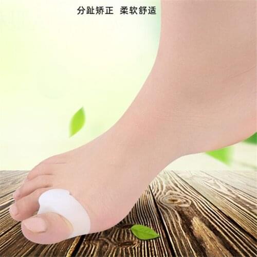 1 Pair Toe Silicone Bunion Guard Foot Care Orthopedic Toe Separators Finger Toe Separator Correction Pad Foot Care Tool