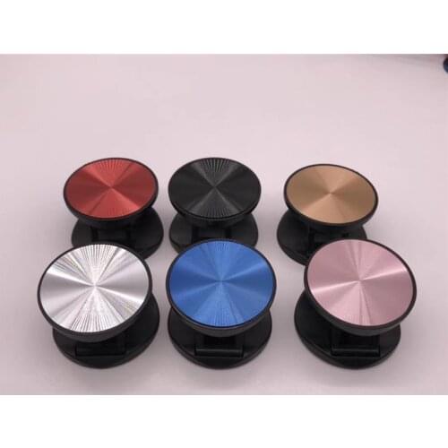 1pcs Metal Plate round pocket mobile phone folding stretch bracket Phone Holder support