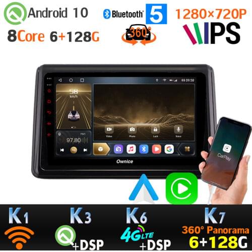 1280*720P 6G+128G Android 10 For Toyota Noah Voxy 360 Panoramic Camera SPDIF auto Head Unit 4G LTE WiFi Car GPS Radio Player IPS