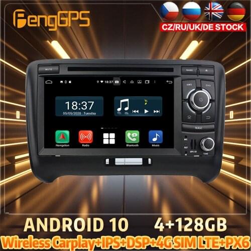 128G Android10 PX6 DSP For Audi TT 2006 2007 2013 Car DVD GPS Navigation Auto Radio Stereo Video Multifunction CarPlay HeadUnit