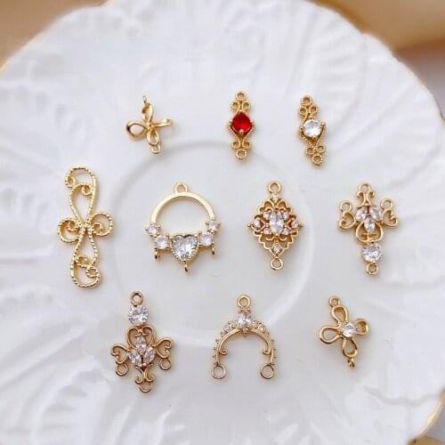 18K gold-clad classical baroque style hand-made jewelry material diy light luxury earrings necklace bracelets dress accessories