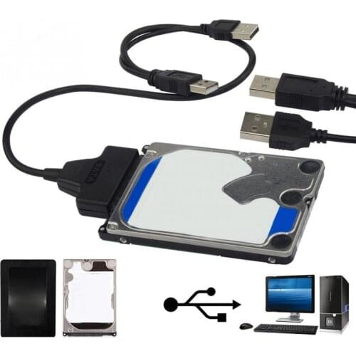 2.5" 22P 2.0 USB to SATA Cable Serial ATA Adapter Computer Hard Driver Connection Cables For HDD/SSD Laptop Hard Drive