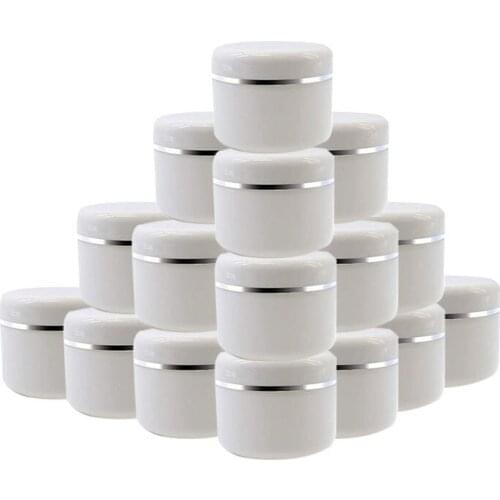 20Pcs Empty Cosmetic Jar 30g 50g 100g 250g Plastic Face Cream Box Lipstick Cream Pot Refillable Container Bottle