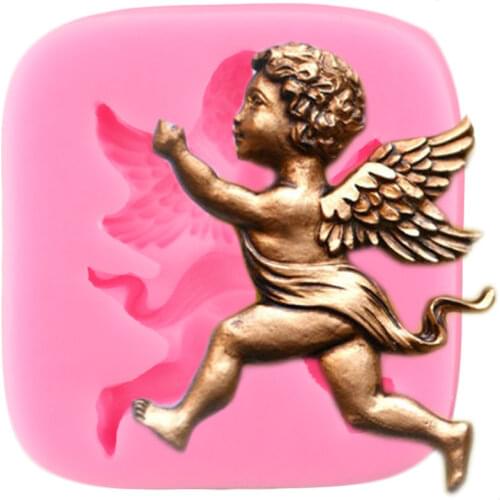 3D Angel Silicone Mold Baby Birthday Cupcake Topper Fondant Molds Chocolate Cake Decorating Tools Polymer Clay Candy Resin Mould