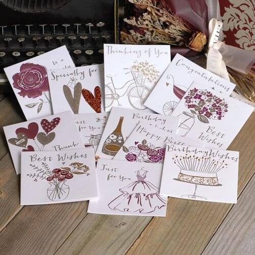 Creative glitter mini greeting cards for bride,friend,happy birthday cards,congratulations cards for new baby,thank you cards