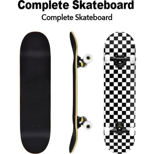 New 7-layer Complete Skateboard Concave &Tilt Skateboard ABEC - 9 Double Snubby Maple Skateboard Thermal Transfer For Teen