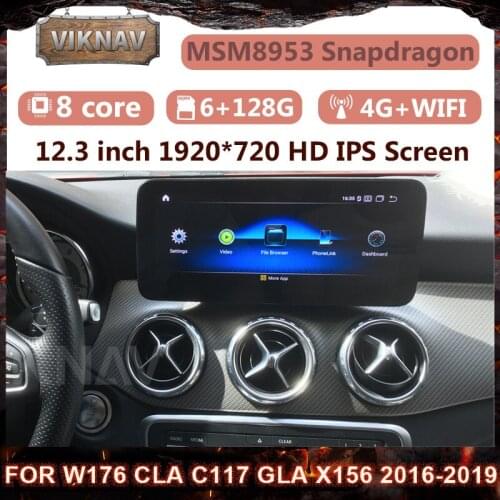 Android 11.0 128GB GPS Navi Car Radio for Mercedes Benz A W176 CLA C117 GLA X156 2016-2019 carplay Multimedia Player Head Unit