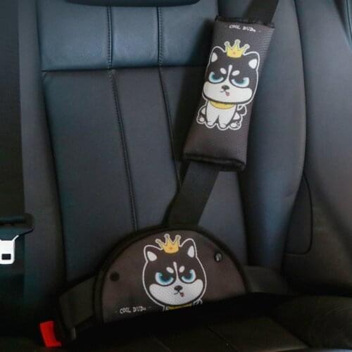 Car seat belt shoulder guard cartoon car with child protection cover car headrest