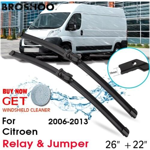 Car Wiper Blade Front Window Windscreen Windshield Wipers Blades Auto Accessories For Citroen Relay & Jumper 26"+22" 2006-2013