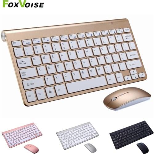 Mini Wireless Keyboard And Mouse Combo Kit Keypad Ultra-Slim Portable Multi-media Mouse Keyboard For Laptop Mac Desktop PC TV