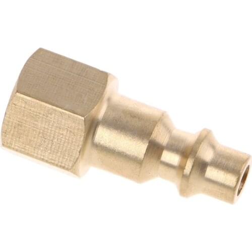 High quality Solid Brass 1/4\" NPT Quick Connector Air Hose Fittings Air Compressor Coupler Plug