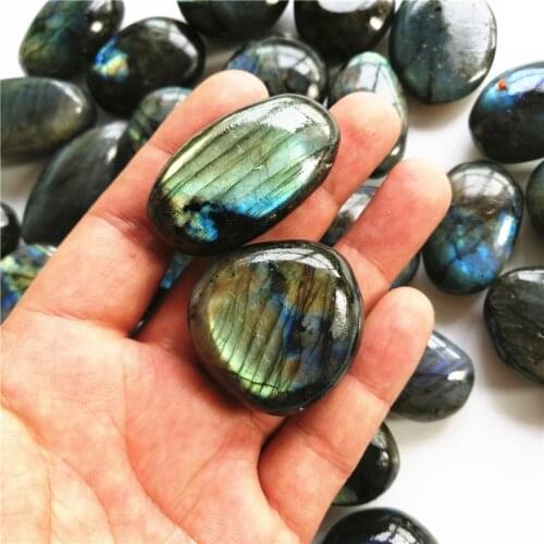 Colorful Natural Moonlight Stone Crystal Labradorite Nunatak Grey Shining Moonstone Decoration Crafts New Year Home Decor
